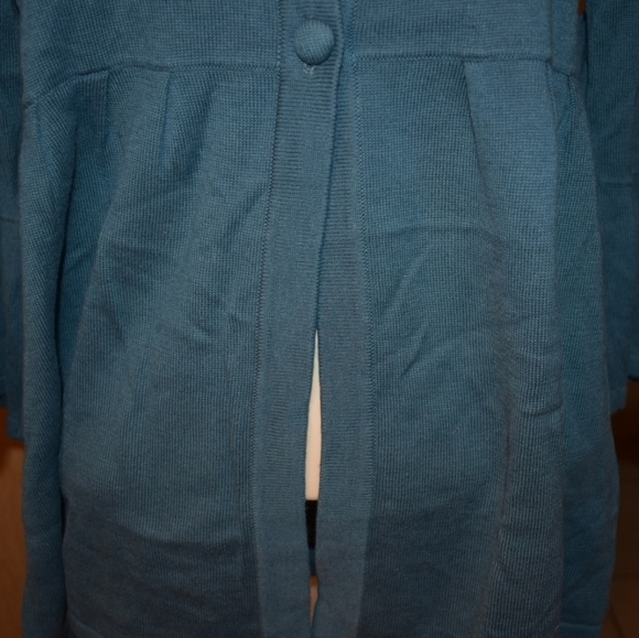 Geoffrey Beene‎ Button Top Flyaway Cardigan Blue M - Picture 5 of 7